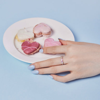 [Raffine] Anillo diario delicado con corte esmeralda vibrante