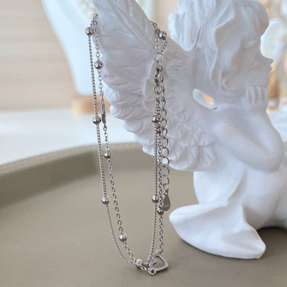 [Raffine] Delicada pulsera de corazón de amor de doble capa