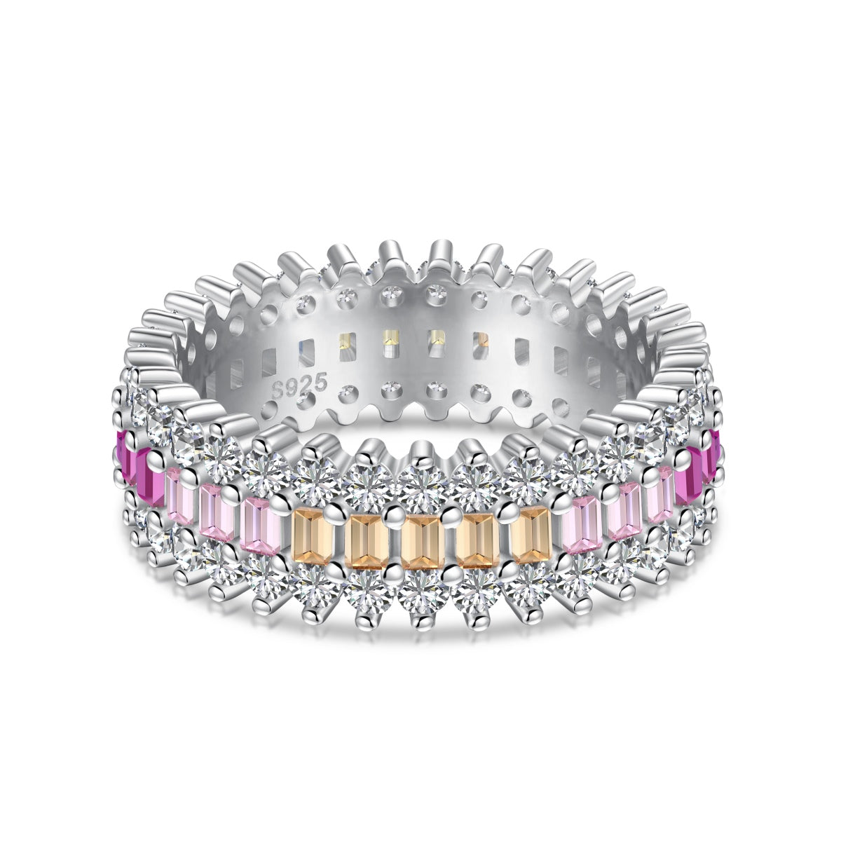 [Raffine] Anillo diario adornado con corte radiante y colorido