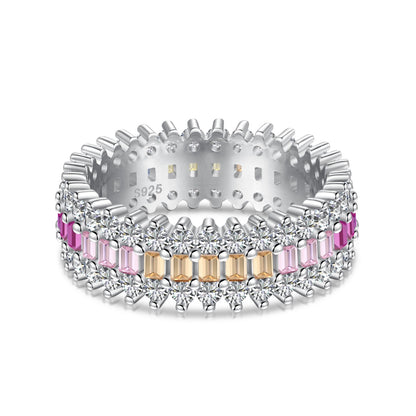 [Raffine] Anillo diario adornado con corte radiante y colorido