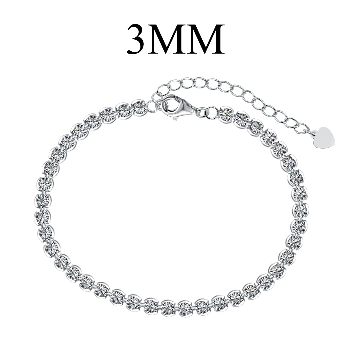 [Raffine]Pulsera diaria adornada con corte redondo brillante