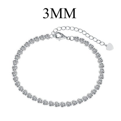 [Raffine]Pulsera diaria adornada con corte redondo brillante