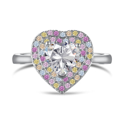 [Raffine] Anillo de bodas delicado y exuberante en forma de corazón