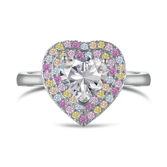 [Raffine] Anillo de bodas delicado y exuberante en forma de corazón