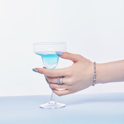 [Raffine] Anillo diario delicado con corte esmeralda caleidoscópico