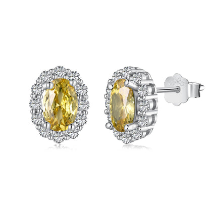 [Raffine]Delicate Unique Oval Cut Daily Earrings
