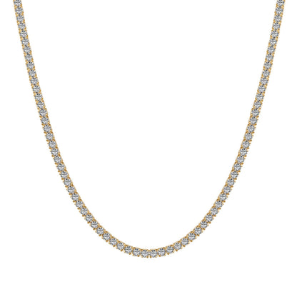 [Raffine]Delicate Round Shape Tennis Necklace