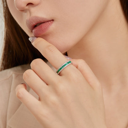 [Raffine] Anillo diario delicado y colorido con corte redondo