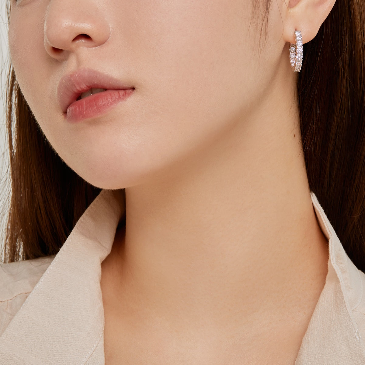 [Raffine]Unique Round Cut Daily Earrings