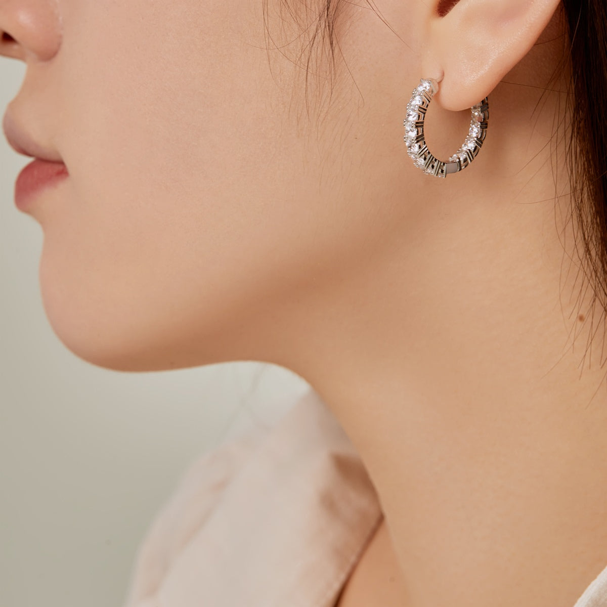 [Raffine]Unique Round Cut Daily Earrings