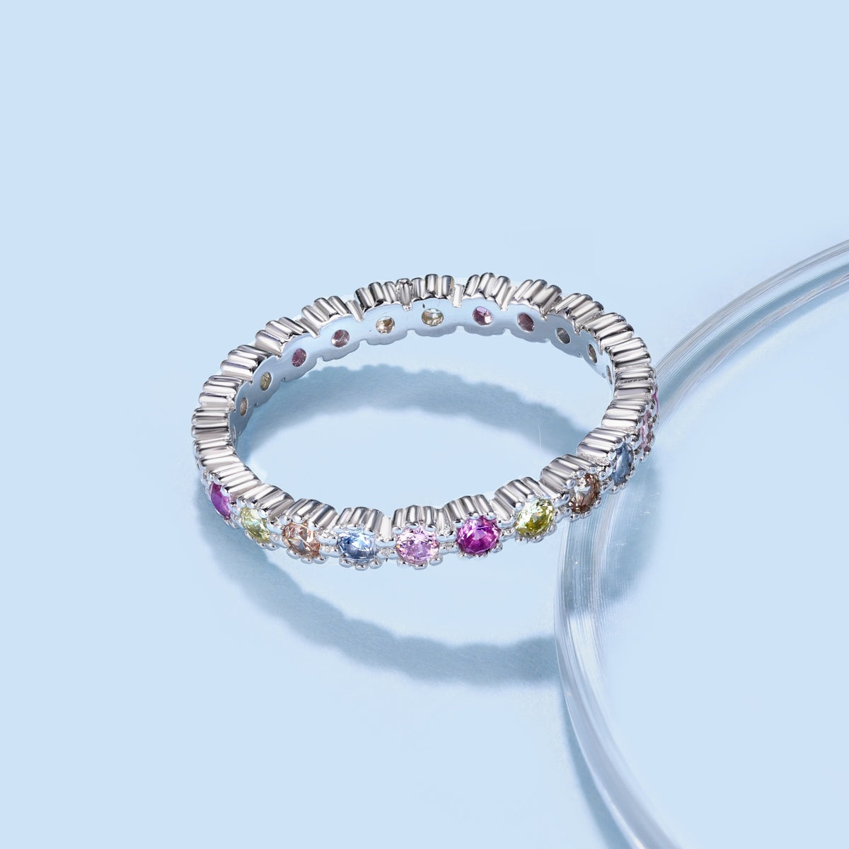 [Raffine] Bague de fête exquise et colorée à coupe ronde