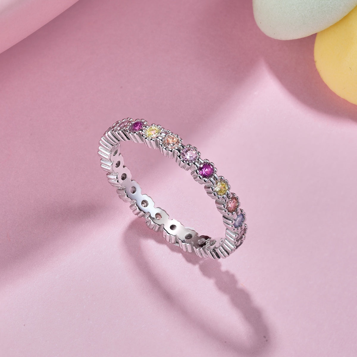 [Raffine] Bague de fête exquise et colorée à coupe ronde