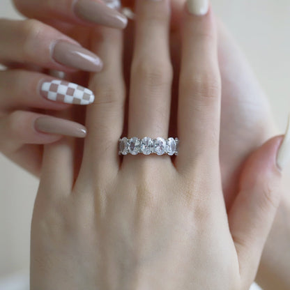 [Raffine] Anillo de tenis de corte cojín alargado y delicado