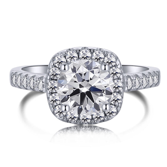 [Raffine] Anillo de bodas de corte redondo resplandeciente y deslumbrante
