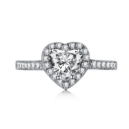 [Raffine] Anillo romántico con forma de corazón llamativo Eternity