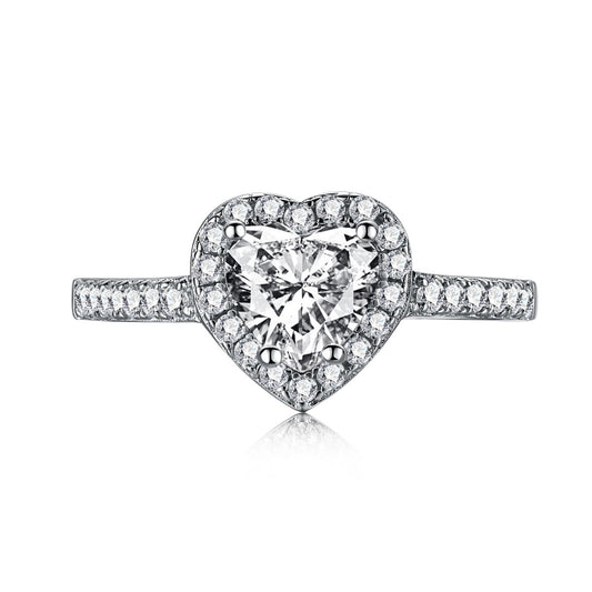 [Raffine] Anillo romántico con forma de corazón llamativo Eternity