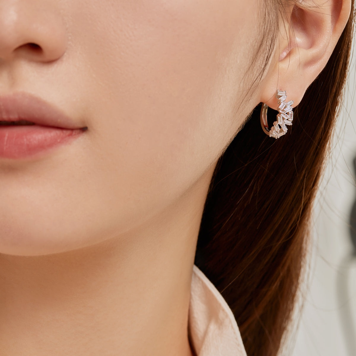 [Raffine]Dazzling Colorful Emerald Cut Daily Earrings