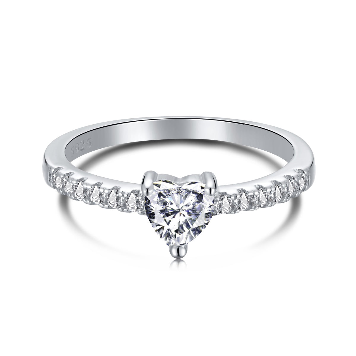 [Raffine] Anillo de eternidad con forma de corazón de 0,5 quilates