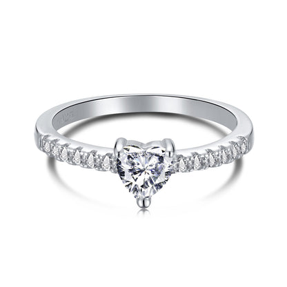 [Raffine] Anillo de eternidad con forma de corazón de 0,5 quilates