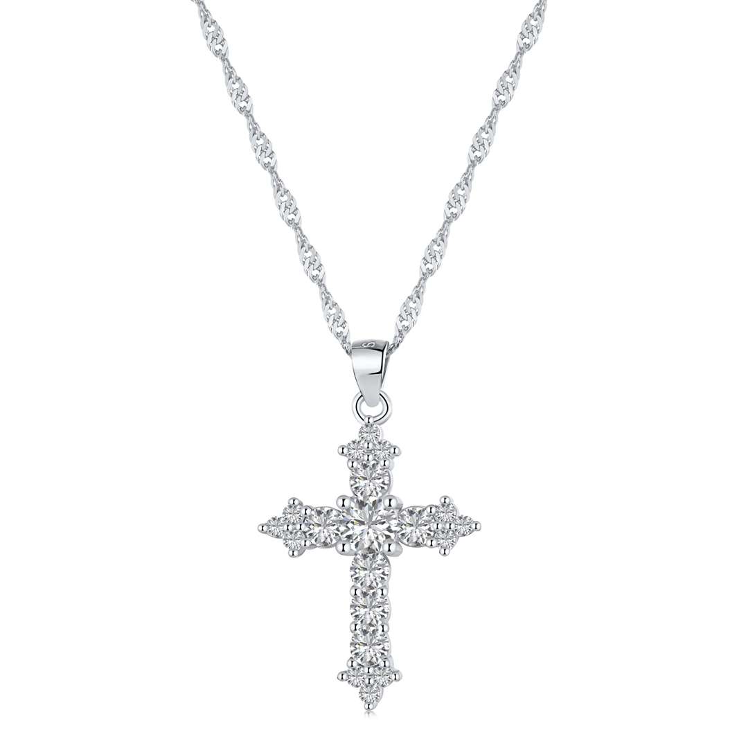 [Raffine]Delicate Cross Shape Necklace
