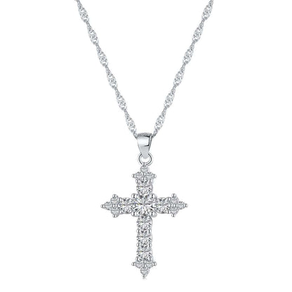 [Raffine]Delicate Cross Shape Necklace