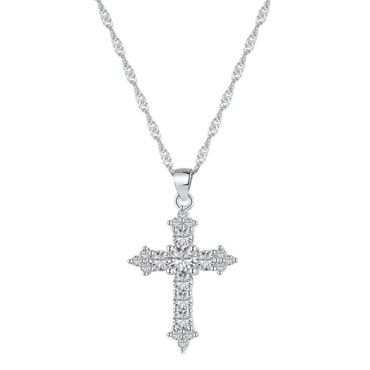[Raffine]Delicate Cross Shape Necklace