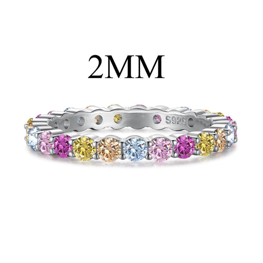 [Raffine] Anillo de fiesta de corte redondo resplandeciente y deslumbrante