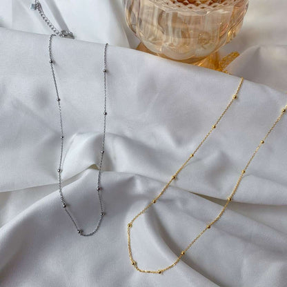 [Raffine]Small Bead Clavicle Chain Simple Necklace