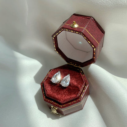 [Raffine]Ornate Water Drop Shape Earrings