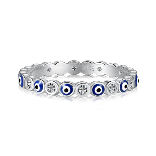 [Raffine] Anillo redondo vibrante y brillante para uso diario