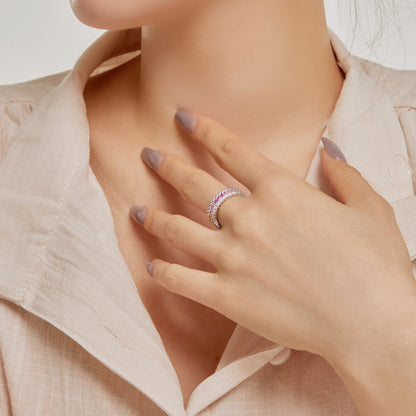 [Raffine] Anillo diario adornado con corte radiante y colorido