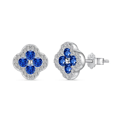 [Raffine]Boucles d'oreilles en forme de fleur de trèfle à quatre feuilles