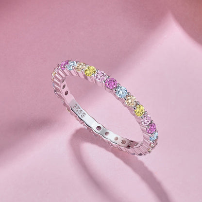 [Raffine] Elegante anillo diario de corte redondo intenso