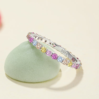 [Raffine] Elegante anillo diario de corte redondo intenso