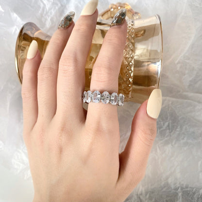 [Raffine] Anillo de tenis de corte cojín alargado y delicado