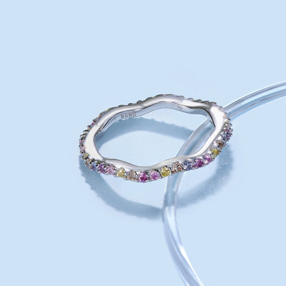 [Raffine] Anillo de fiesta de corte redondo, delicado y colorido