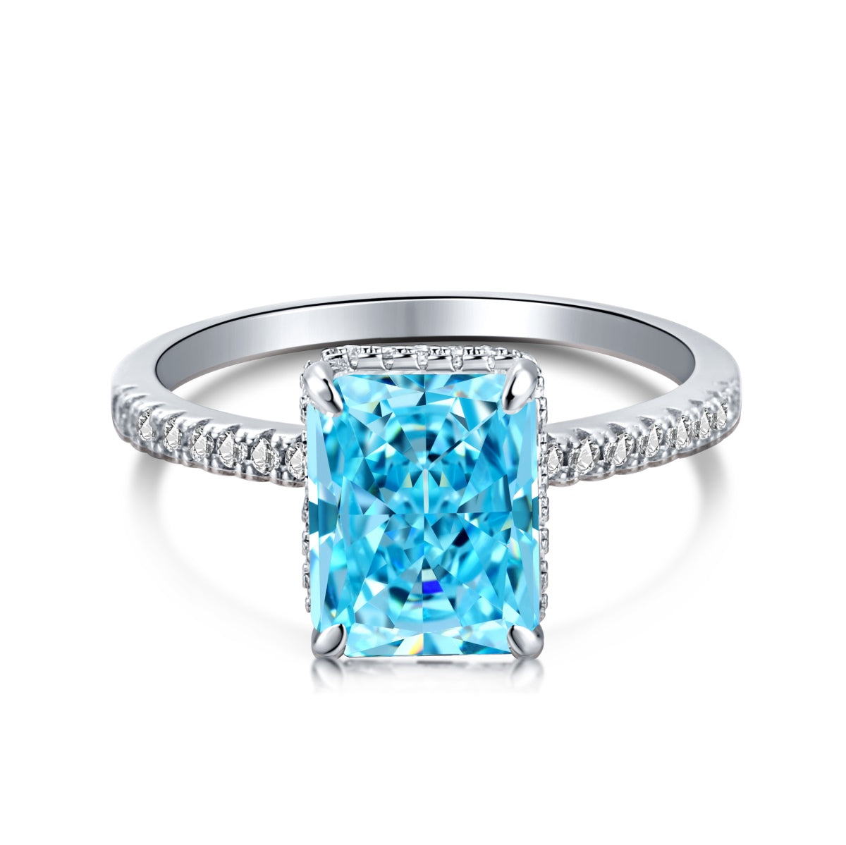 [Raffine] Anillo de compromiso de lujo de 4,0 quilates