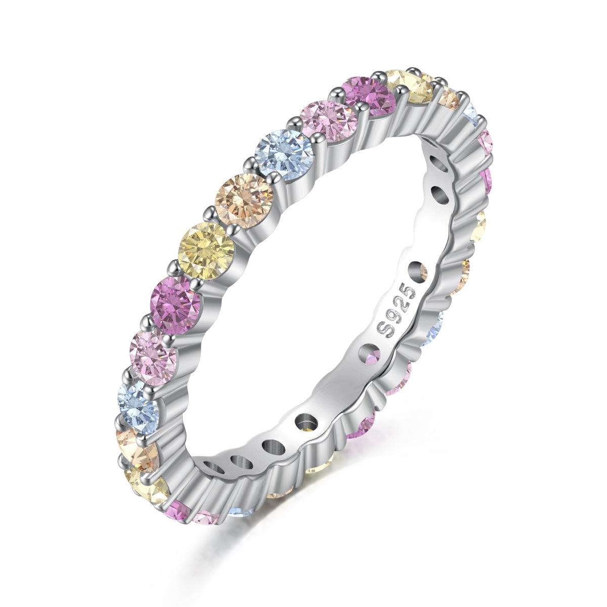 [Raffine] Elegante anillo diario de corte redondo intenso
