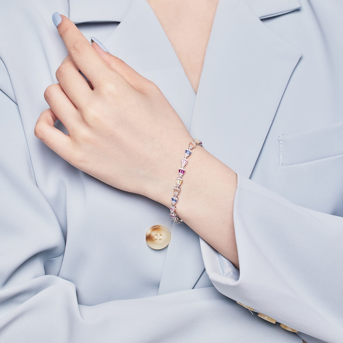 [Raffine] Pulsera diaria con forma de gota de agua radiante