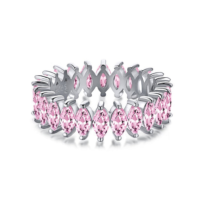 [Raffine]Precioso anillo de tenis de talla marquesa