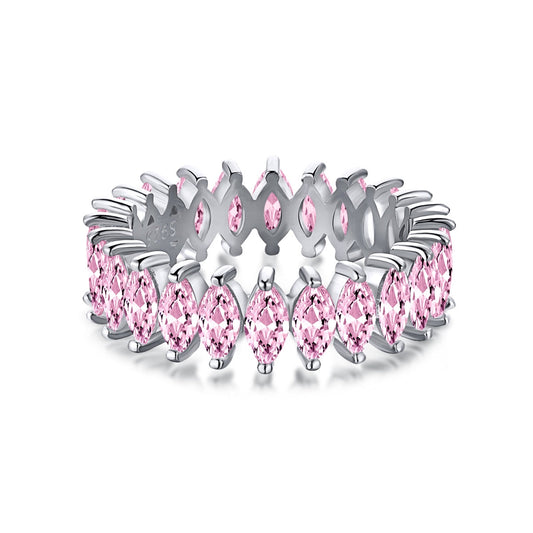 [Raffine]Precioso anillo de tenis de talla marquesa