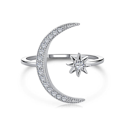 [Raffine]Anillo de luna y estrella de la eternidad