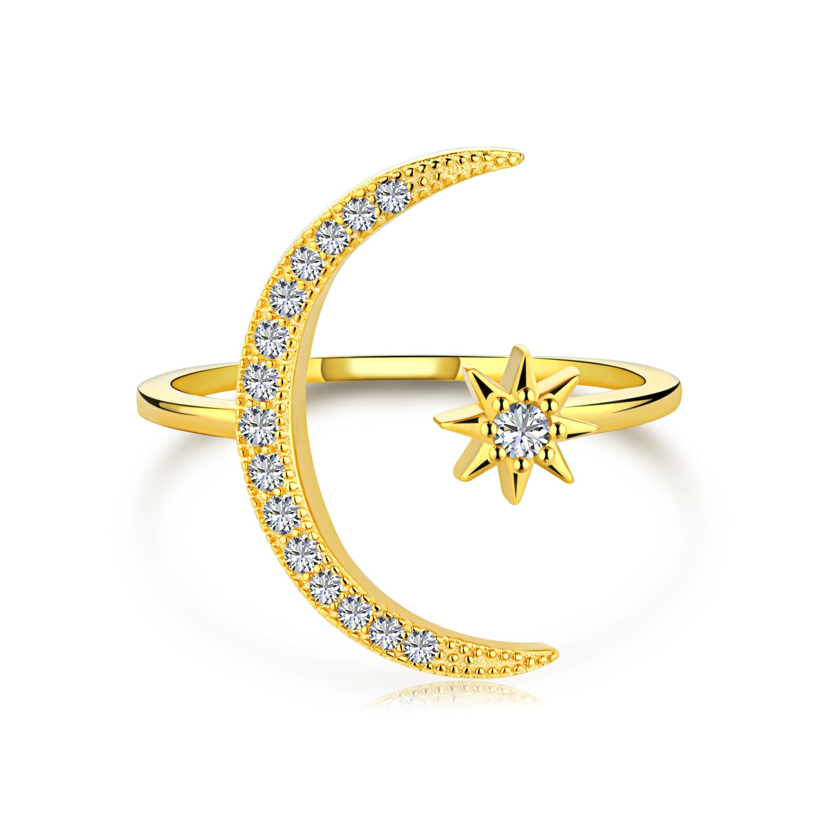 [Raffine]Anillo de luna y estrella de la eternidad