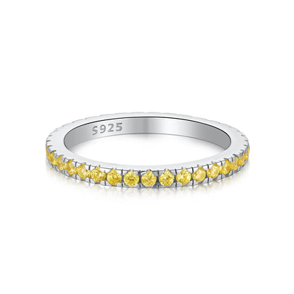 [Raffine] Anillo diario delicado y brillante de corte redondo
