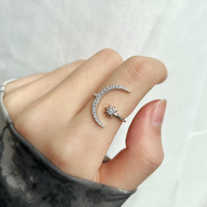 [Raffine]Anillo de luna y estrella de la eternidad