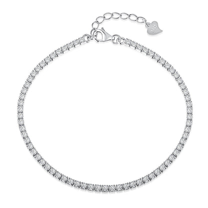 [Raffine] Pulsera de tenis con corte princesa radiante y brillante