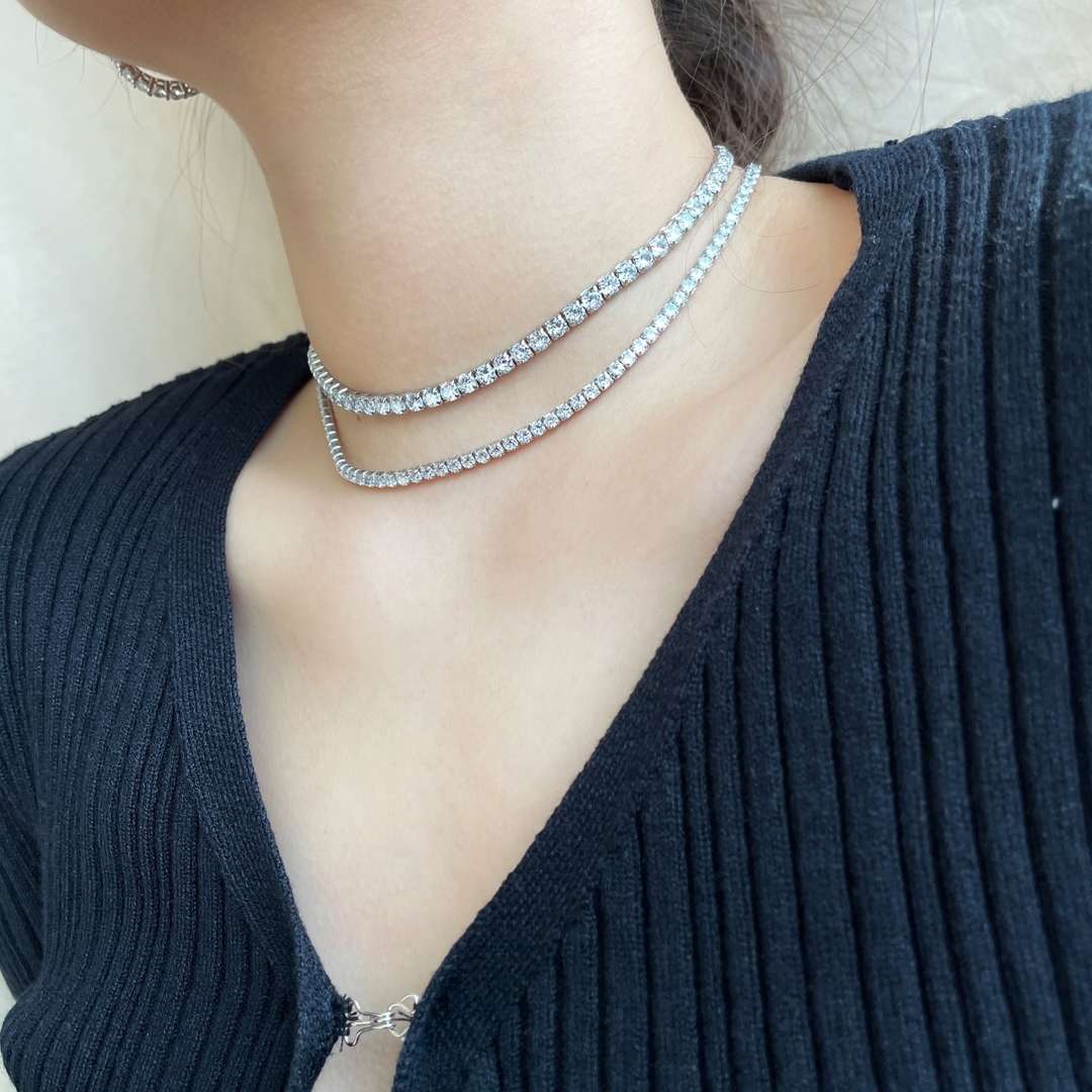 [Raffine]Elegant Tennis Chain Necklace