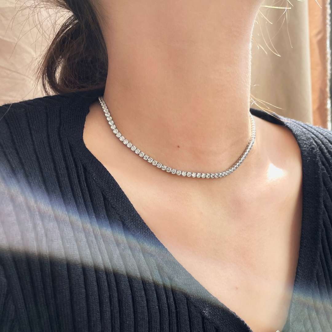 [Raffine]Elegant Tennis Chain Necklace