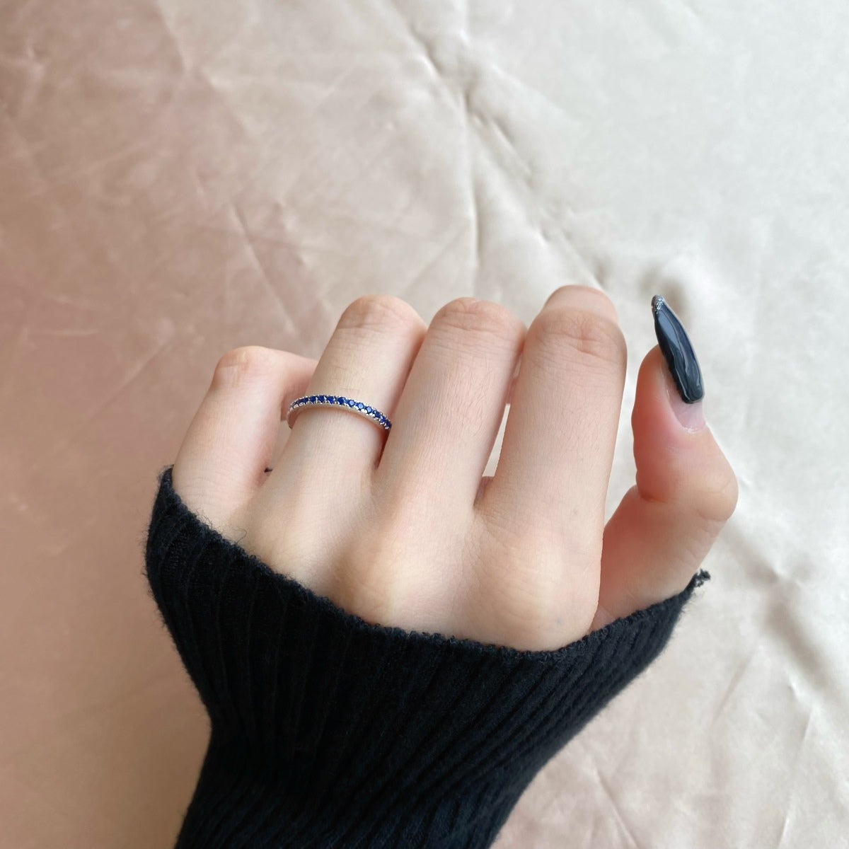 [Raffine] Anillo diario delicado y brillante de corte redondo