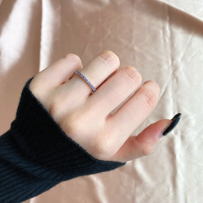 [Raffine] Anillo diario delicado y brillante de corte redondo